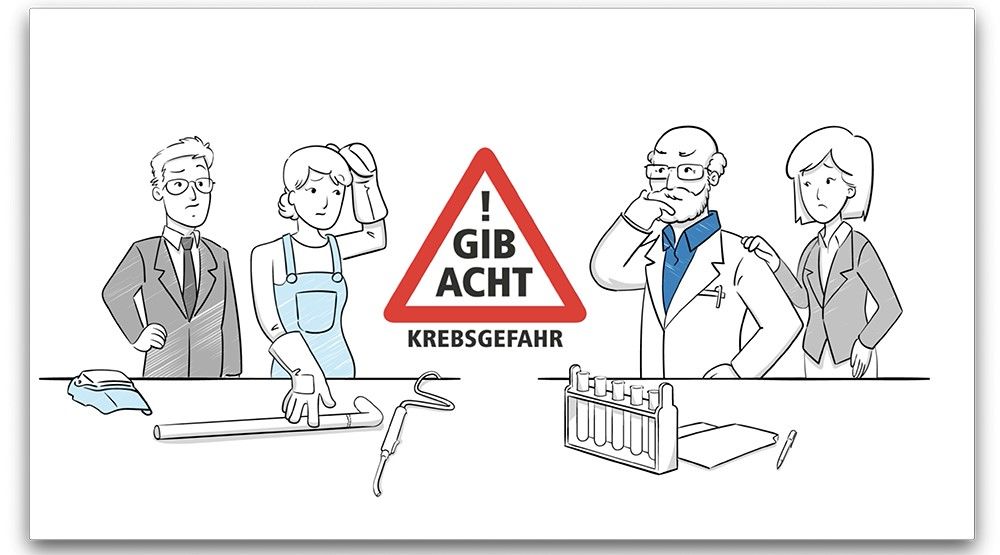 Krebserzeugende Arbeitsstoffe – Kampagne: Gib Acht, Krebsgefahr!