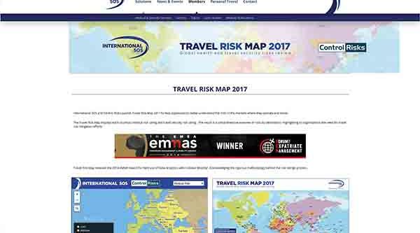 Travel Risk Map 2017 – Global health and travel security risks review
