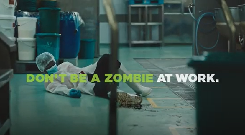 Zombie Food Manufacturing Worker (Slips, Trips and Falls)